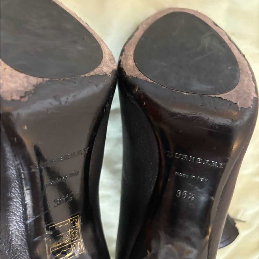 Burberry peep toe ankle bootie open toe dress shoes ankle boots zipper heels - Picture 9 of 12